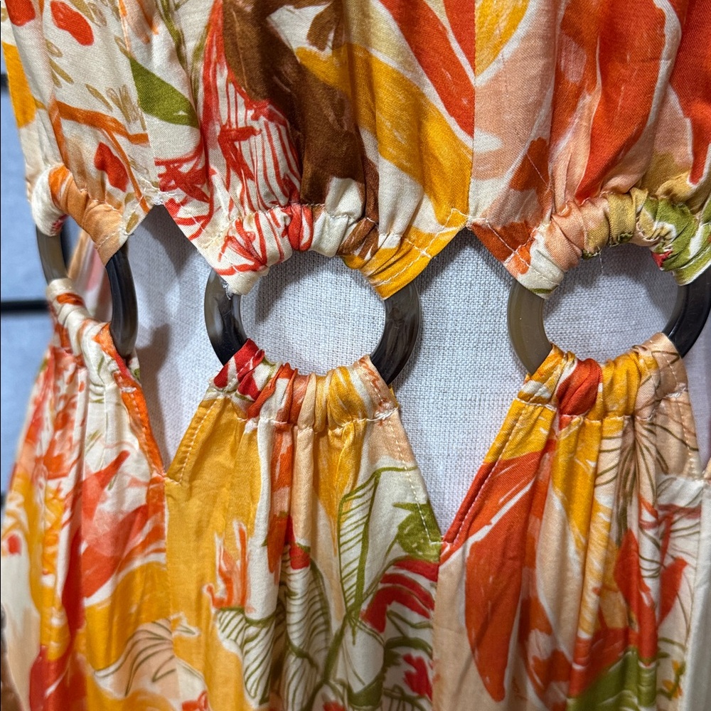 Farm Rio Tropical Cutout Maxi Dress – Size Small - Picture 8 of 12